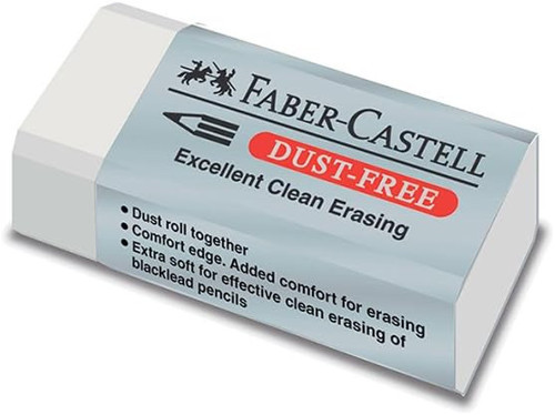 Faber-Castell 187130-Box30 Tozsuz Silgi - Beyaz (30'Lu Paket)