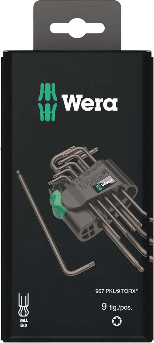 Wera 967 Pkl/9 Sb Torx L Anahtar Seti, Blacklaser, 9 Parça, Wera 05073598001