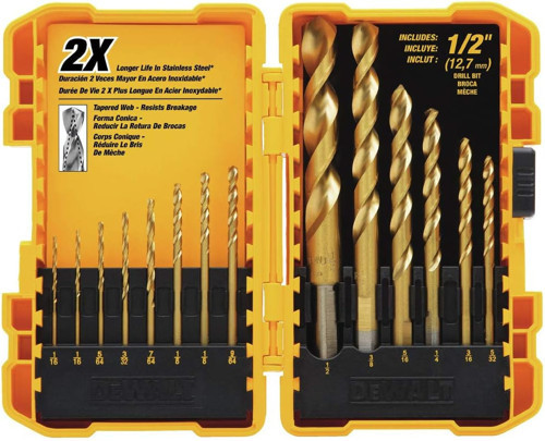 Dw1341 14-Piece Titanium Speed Tip Drill Bit Set
