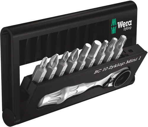 Wera 05073645001 Bit-Check, Tornavida Ucu Çeşitleri, Bc Br 9 Ve Cırcır Kolu, 10 Parça