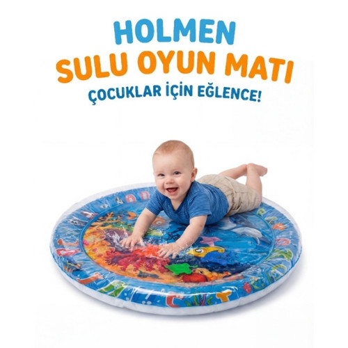 Şişme Sulu Oyun Matı Yuvarlak Tummy Time(Test Raporlu)