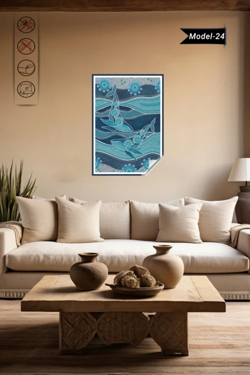 Statik Tutunma Özellikli Tablo - Poster Hayvan (Model-24)