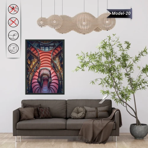 Statik Tutunma Özellikli Tablo - Poster Modern (Model-20)