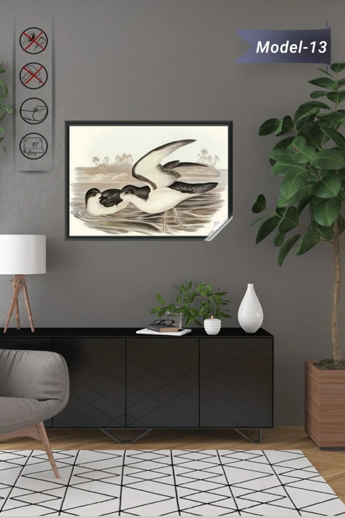 Statik Tutunma Özellikli Tablo - Poster Hayvan (Model-13)