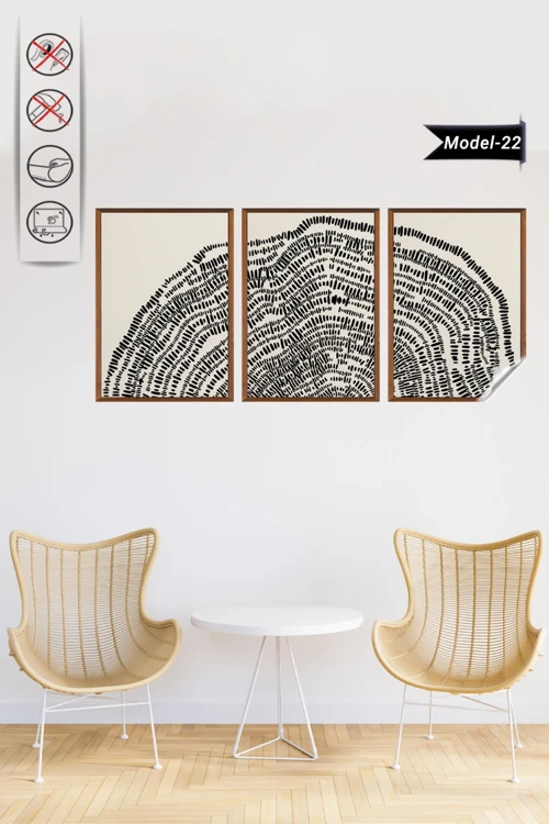 Statik Tutunma Özellikli Tablo - Poster Modern (Model- 22)