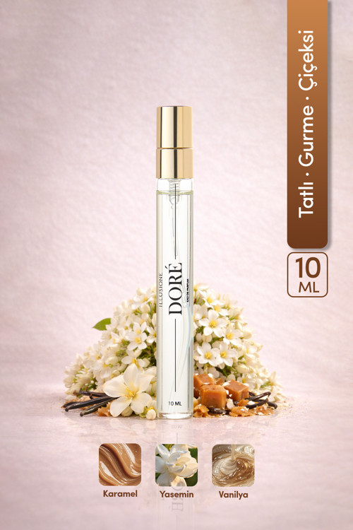 Doré Edp Seyahat Boy Kadın Parfümü 10Ml | Tatlı - Gurme - Çiçeksi | Karamel, Yasemin, Vanilya
