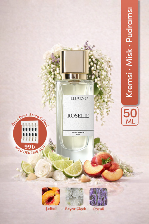 Roselie Edp Kadın Parfüm 50Ml | Kremsi-Misk-Pudramsı | Şeftali, Beyaz Çiçek, Paçuli