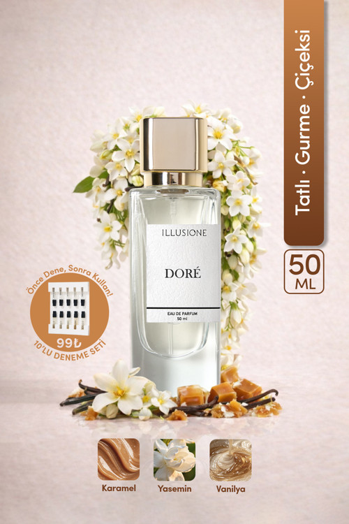 Doré Edp Kadın Parfüm 50Ml | Tatlı-Gurme-Çiçeksi | Karamel, Yasemin, Vanilya