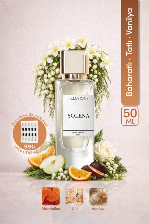 Soléna Edp Kadın Parfüm 50Ml | Baharatlı-Tatlı-Vanilya| Narenciye, Gül, Vanilya