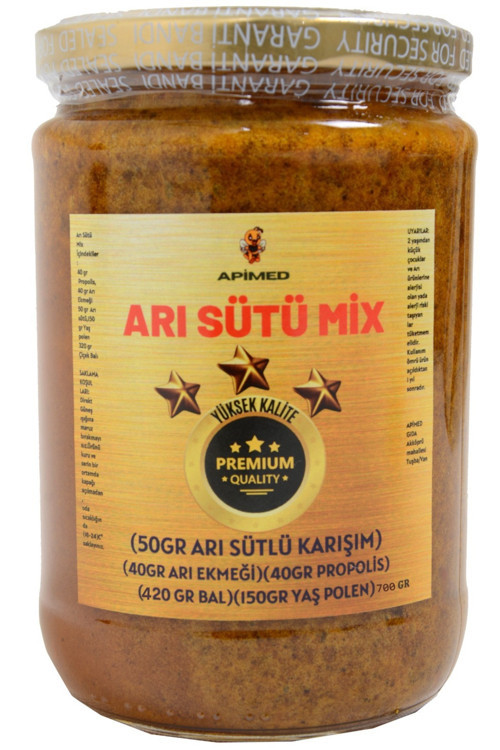 Arısütü Mix 700 Gr - Arı Sütü, Yaş Polen, Propolis, Perga Ve Bal Karışımı -