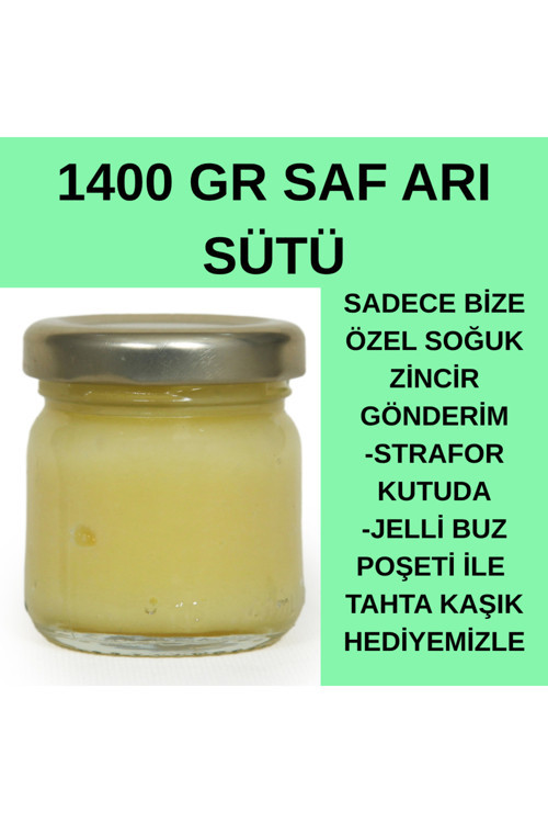 Muhteşem Firsat (1400Gr) Saf Ari Sütü Strafor Kutuda Buz Poşeti̇ İLe Gönderi̇M+Tahta Kaşik