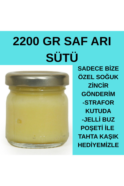 Muhteşem Fırsat (2200Gr) Saf Arı Sütü Strafor Kutuda Buz Poşeti İle Gönderim+Tahta Kaşık
