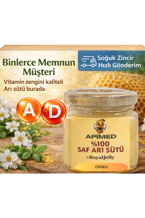 Saf Arı Sütü (80 Gr) – Kalitesiyle Soğuk Zincirli Gönderim Ve Tahta Kaşık Hediyeli