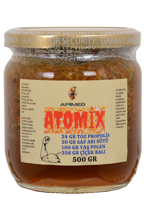 Yeni Atomix Honey Mix 500G | Royal Jelly + Propolis + Fresh Bee Pollen + Natural Honey