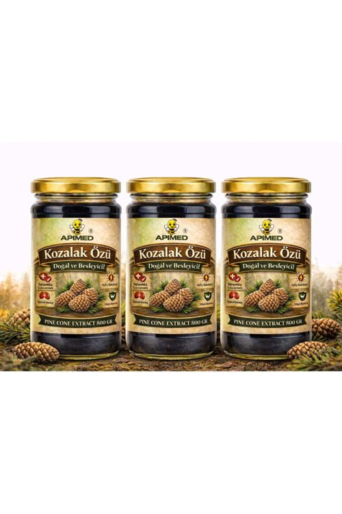 Çam Kozalağı Pekmezi 3'Lü Set 800 Gr – Katkısız, İlave Şekersiz, Geleneksel Pekmez