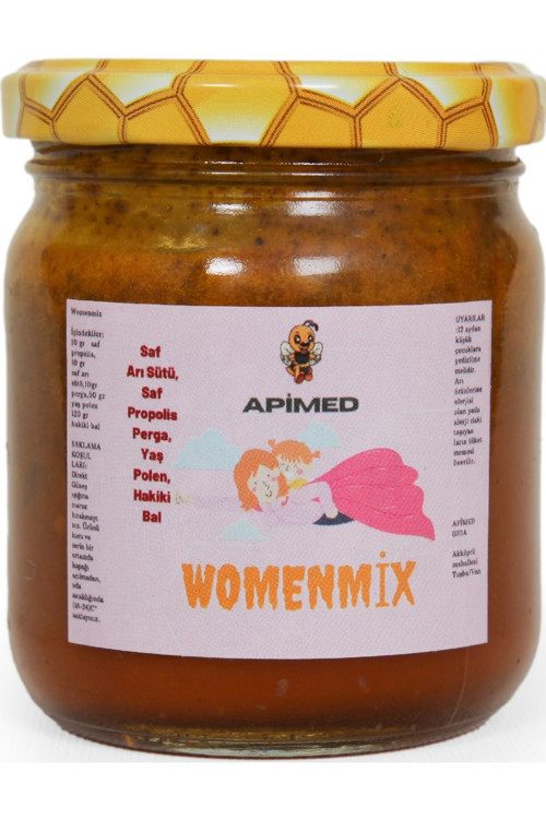 Arı Sütü Karışımı Arı Sütü+Arı Ekmeği+Propolis+Yaş Polen+Bal Womenmix Tahta Kaşık Hediyeli