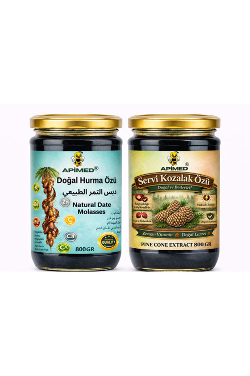 2’Li Set Servi Kozalak Özü & Hurma Özü 800 Gr + 800 Gr Doğal Enerji Destekleyici