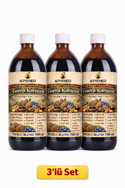 Enerji Karışımı 700 Gr X 3 | Doğal Pekmez Karışımı, Propolisli Bitkisel Destek (3’Lü Set)