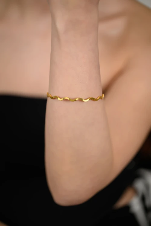 10 Gram 22 Ayar Altın Zigzag Model Ajda Bilezik