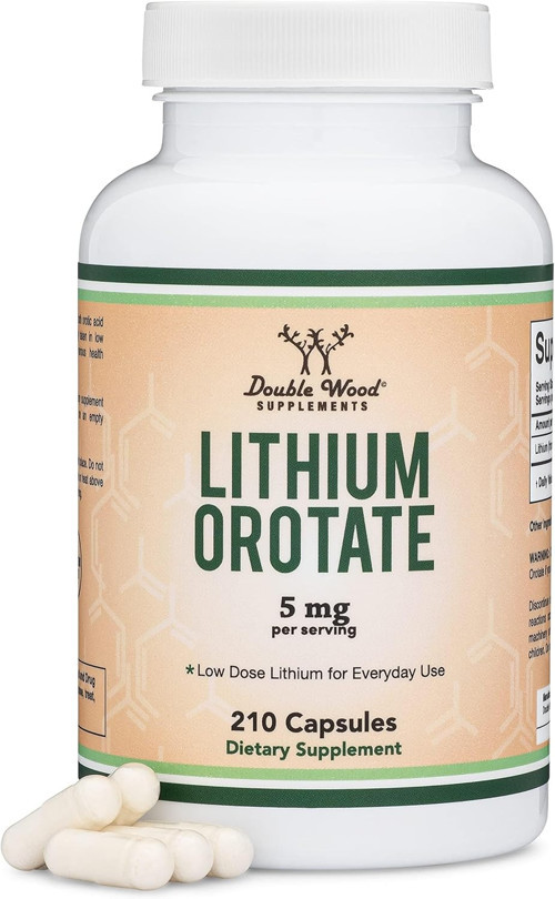 Lithium Orotate 5 mg Cognition and Brain Health 210 Caps