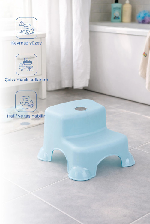 Kaydırmaz Bebek Katlı Basamağı Soft Gri