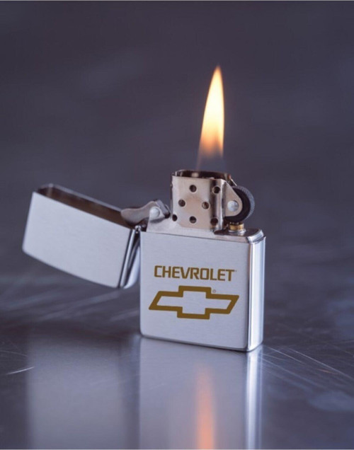 Chevrolet Logo Desenli Benzinli Metal Çakmak