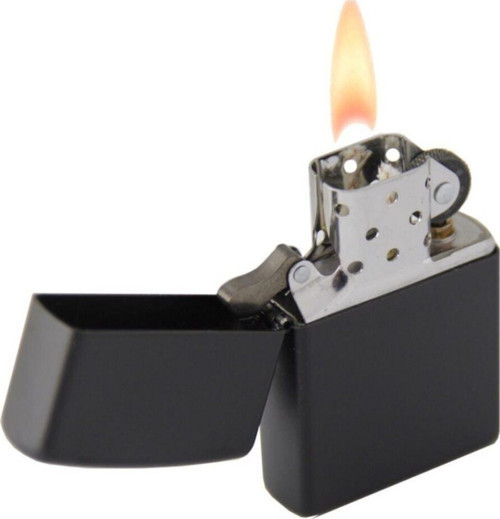 Mat Siyah Çakmak Zippo Tarzı Çakmak