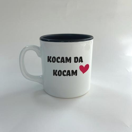 Kocam Da Kocam Baskılı Siyah Multi Sevgililer Günü Kupası