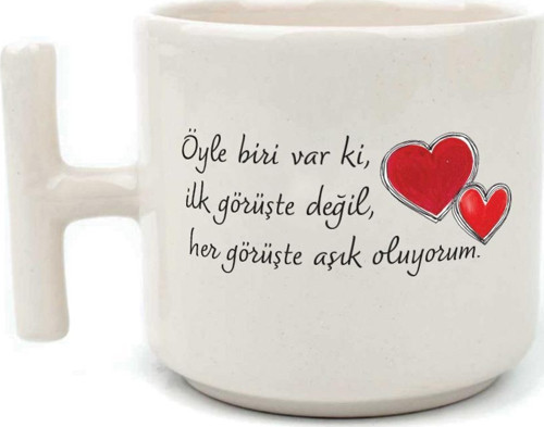Öyle Biri Var Ki Baskılı Beyaz Kulplu T Kupa