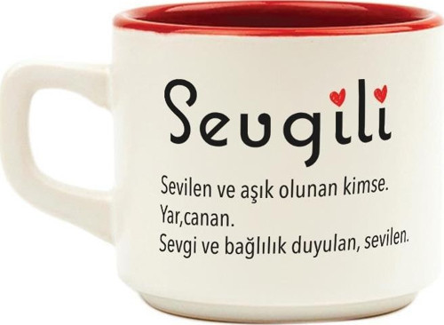 Sevgili Baskılı Kırmızı Venüs Kupa