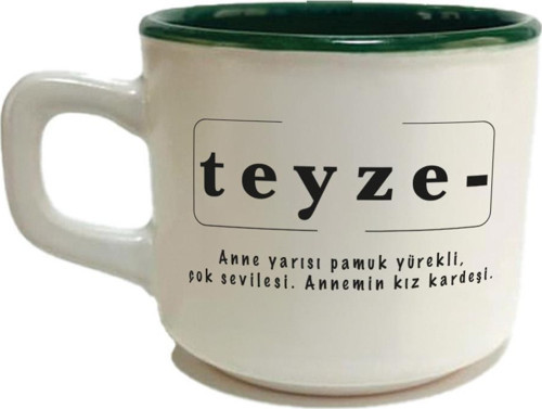 Teyze Baskılı Yeşil Venüs Kupa