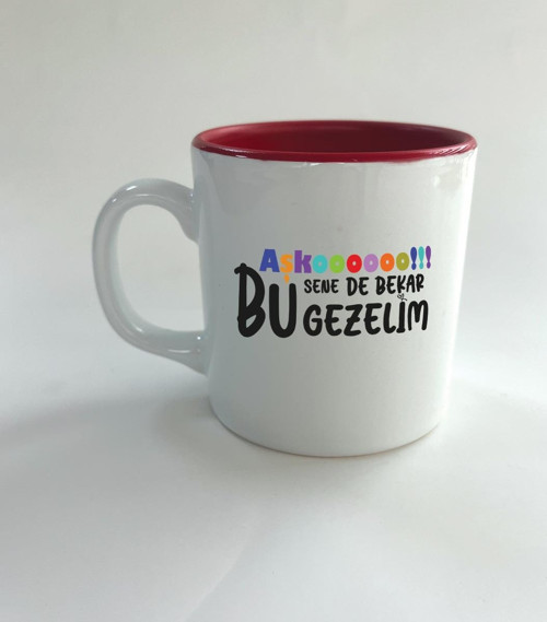 Aşkoooooo Baskılı Kırmızı Multi Kupa