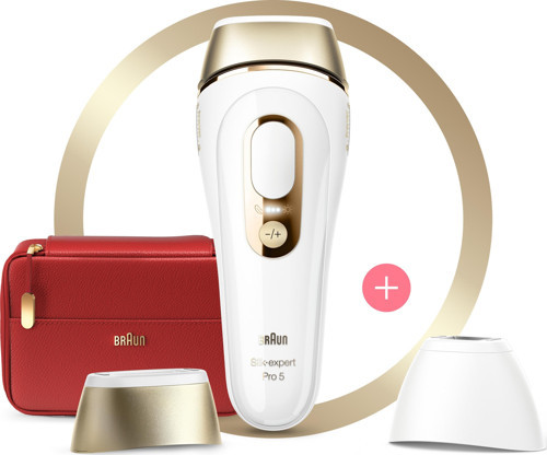 Silk Expert Pro 5 PL5160 400.000 Atımlı, 2 Başlıklı Yeni Nesil IPL + Tasarım Çanta