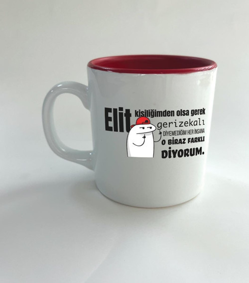 Elit Kişiliğimden Olsa Gerek Baskılı Kırmızı Multi Kupa