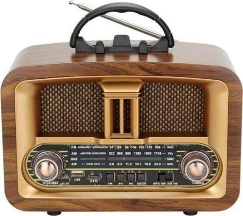 Rt-876 Bluetooth Fm-Usb-Tf-Aux Şarjlı Nostaljik Radyo