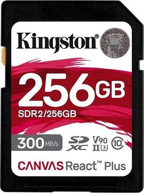Sdr2-256Gb Canvas React Plus Sdxc Uhs-II 300R-260W U3 V90 For Full Hd-4K-8K Hafıza Kartı