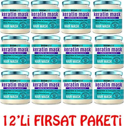 BOOM BUTTER Güçlendirici Onarıcı Keratin Saç Maskesi 12'li Fırsat Paketi