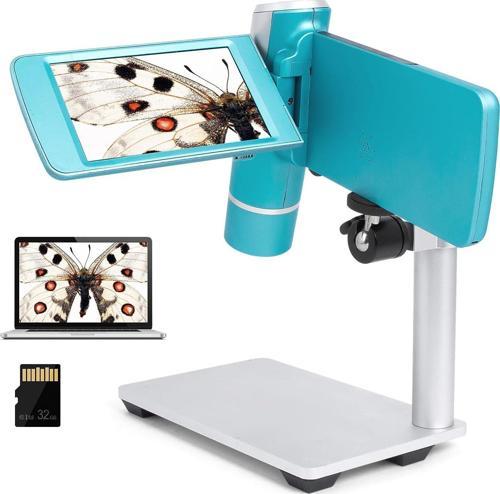 LM203 4 Inc El LCD Dijital Mikroskop, 200X Taşınabilir Mikroskop