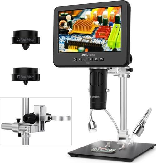 LM246MS 3 Lens 7 Inc HDMI Dijital Mikroskop 2000X