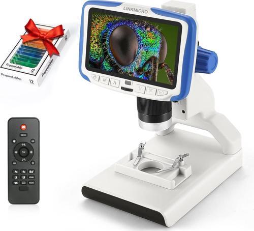Taşınabilir Dijital Mikroskop 200X Mikroskop Kiti - 5 Inc LCD