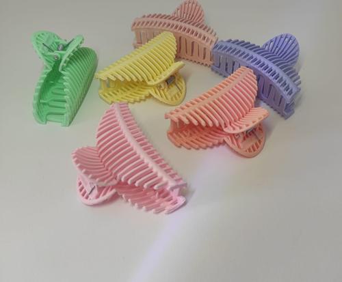 Midye Toka 6'lı Pastel Renk Saç Tokası Unicorn Kelebek Kıskaçlı Saç Tokası 8 cm Mandal Toka