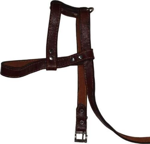 Lovely Hakiki Deri Ayarlanır Köpek Göğüs Tasması 2cm 5-17Kg Köpeklere KOYU KAHVE