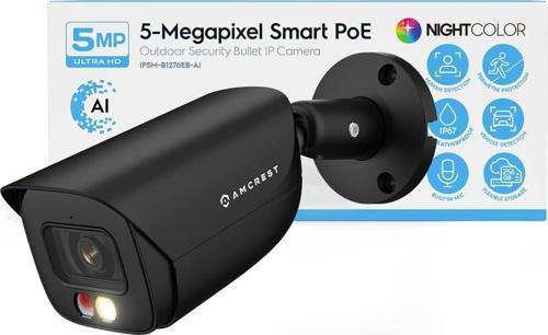 5MP IP PoE AI Kamera, Siyah