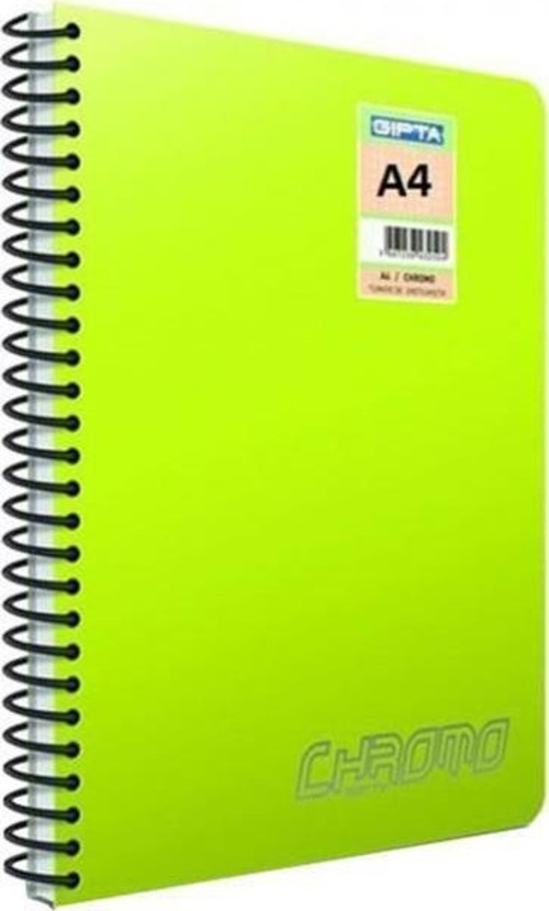 Chromo 120 Yp. A4 Spiralli Pp. Kapak Defter Çizgili 4'LÜ