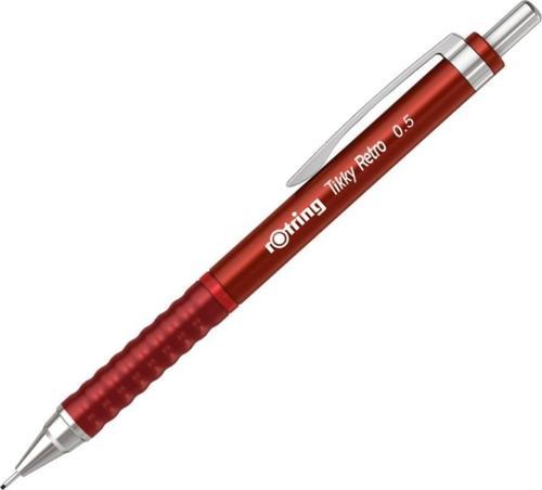 Tikky Retro Metalik Versatil Kalem Uçlu Kalem 0.5 Metalik Kırmızı