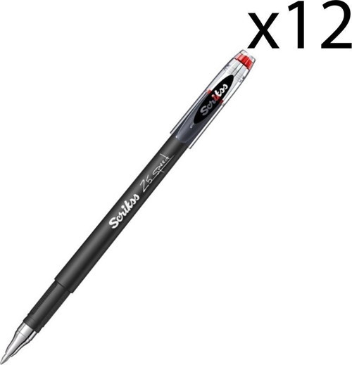 Speed Gel Tükenmez Kalem 0.5 mm Kırmızı 12 Adet