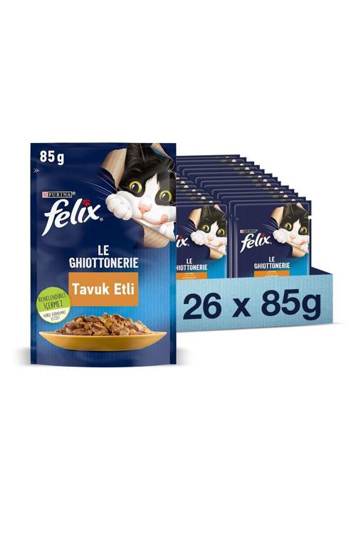 Felix Pouch Tavuklu Yetişkin Kedi Maması 26 x 85 G