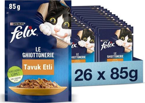 Felix Pouch Tavuklu Yetişkin Kedi Maması 26 x 85 G