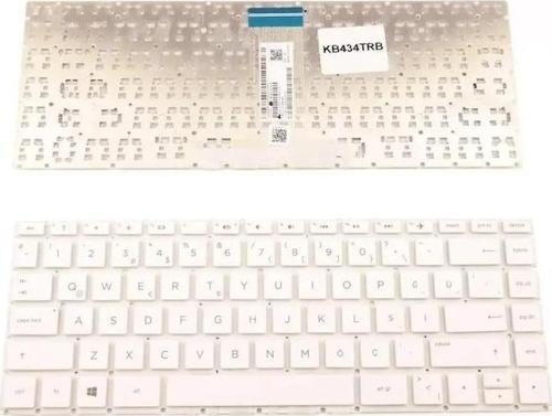Hp x360, 14-BA, 14-BS Serisi Notebook Klavyesi (Beyaz TR)
