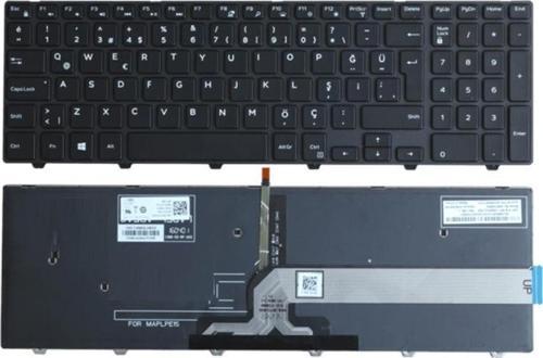 Dell 15-3000, 3542, 3543, 3550 Notebook Klavyesi - Siyah - TR Işıklı